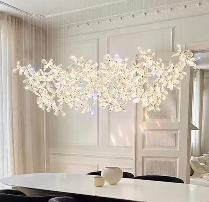 lustre de salon en cristal de luxe