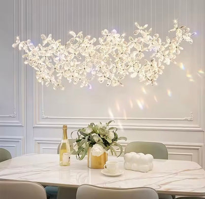 lustre de salon en cristal de luxe