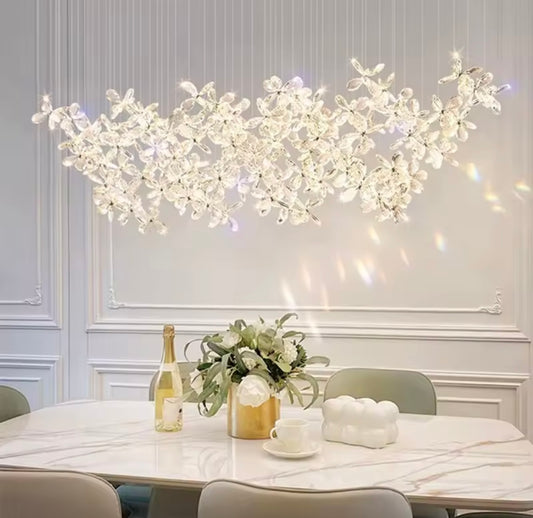 lustre de salon en cristal de luxe